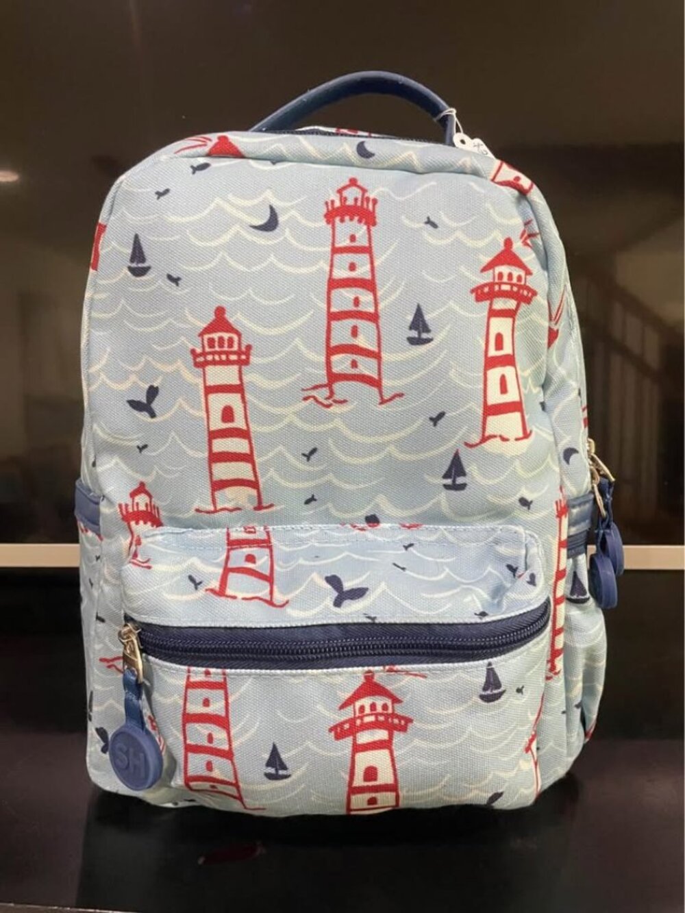 New SweetHoney Blue Lighthouses Mini Insulated Lunch Kit Cooler Unisex Coastal